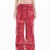 Concert Outfit Tie-Dye Pleated Corduroy Multi-Pocket Pants