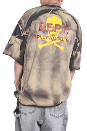 Concert Outfit Tie-Dye Skull Print T-Shirt