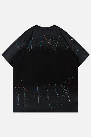 Concert Outfit Tie Dye Splash Ink Washed Tee