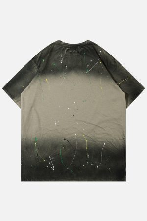 Concert Outfit Tie Dye Splash Ink Washed Tee
