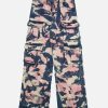 Concert Outfit Tie-Dye Waste Style Camouflage Cargo Jeans
