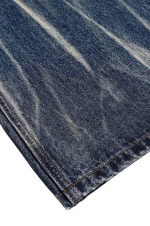 Concert Outfit Tie Dyed Wrinkled Effect Straight Jeans