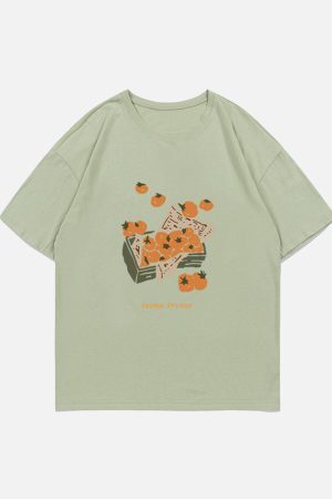 Concert Outfit Tomatoes Print Tee