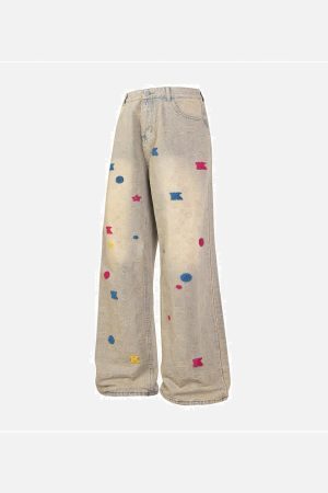 Concert Outfit Towel Embroidery Jeans