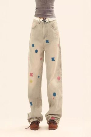 Concert Outfit Towel Embroidery Jeans