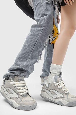 Concert Outfit Trendy And Versatile Thick-Soled Board Shoes