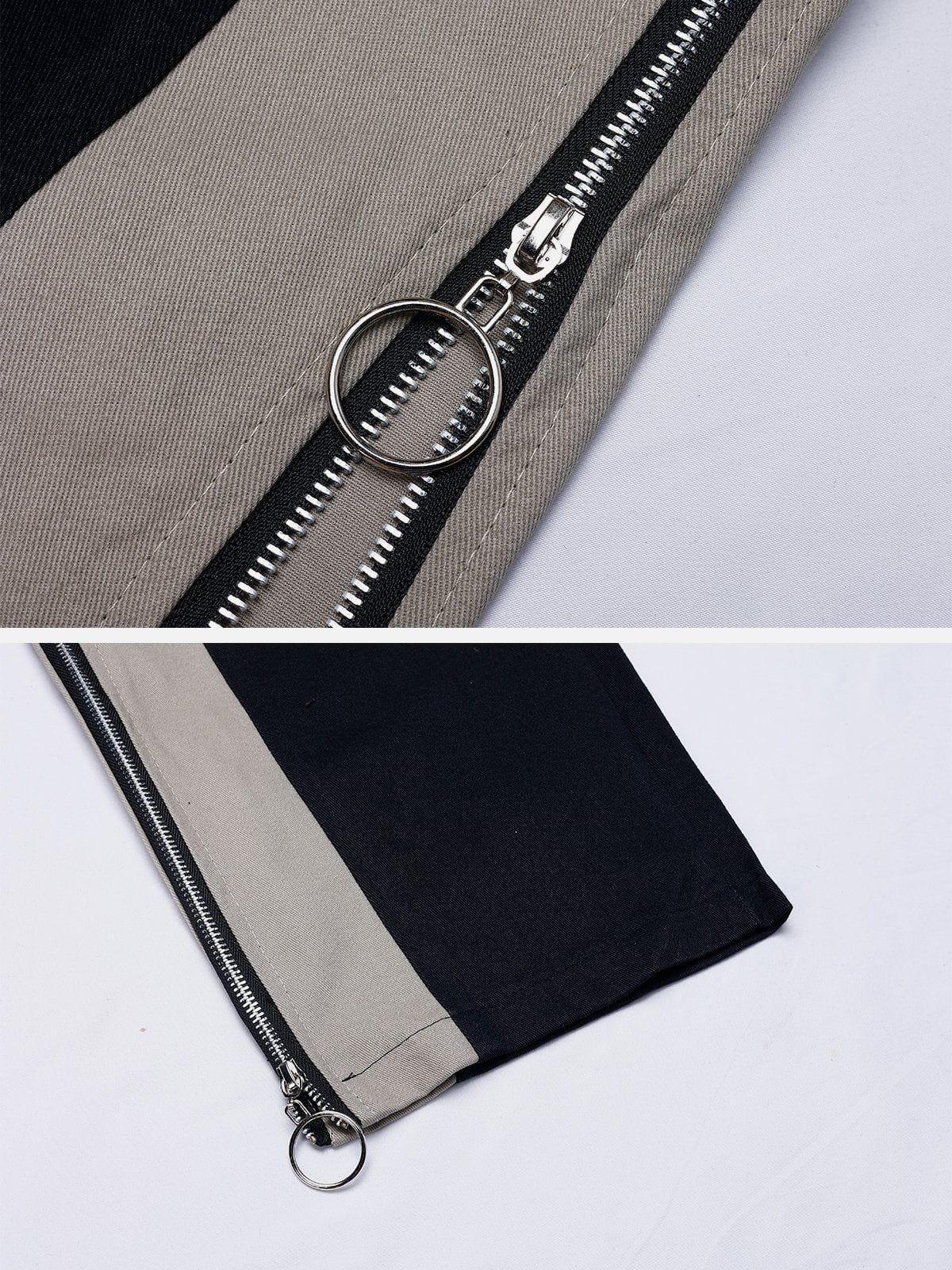 Concert Outfit Trendy Zipper Straight-Leg Pants Concert Outfit Trendy Zipper Straight-Leg Pants