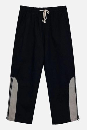 Concert Outfit Trendy Zipper Straight-Leg Pants