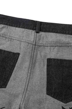 Concert Outfit Tribal Flame Print Baggy Jeans