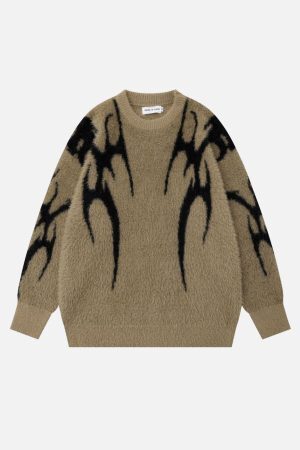 Concert Outfit Tribal Jacquard Knit Sweater