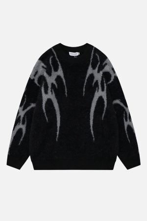 Concert Outfit Tribal Jacquard Knit Sweater