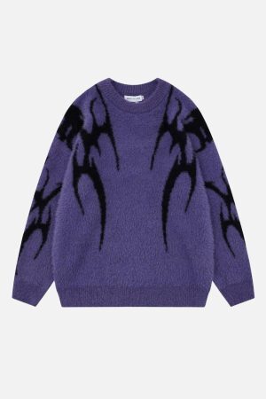 Concert Outfit Tribal Jacquard Knit Sweater