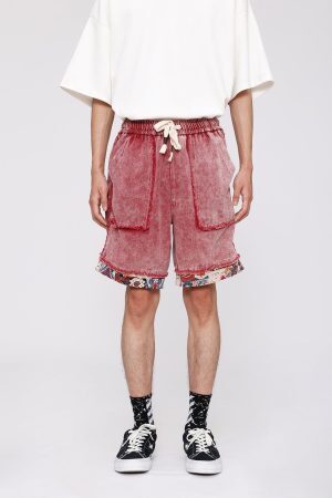 Concert Outfit Tribe Culture Pattern Washed Jorts