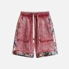 Concert Outfit Tribe Culture Pattern Washed Jorts