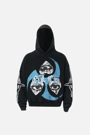 Concert Outfit Triple Eye Graphic Hoodie