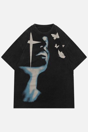 Concert Outfit Twinkling Star Pattern Tee