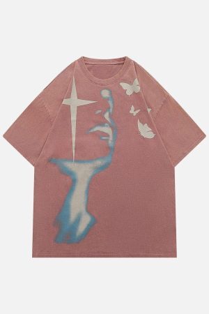 Concert Outfit Twinkling Star Pattern Tee