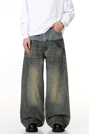 Concert Outfit Two Layer Loose Jeans