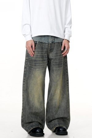 Concert Outfit Two Layer Loose Jeans