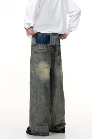 Concert Outfit Two Layer Loose Jeans