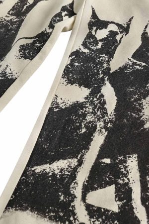 Concert Outfit Urban Doberman Wide-Leg Pants