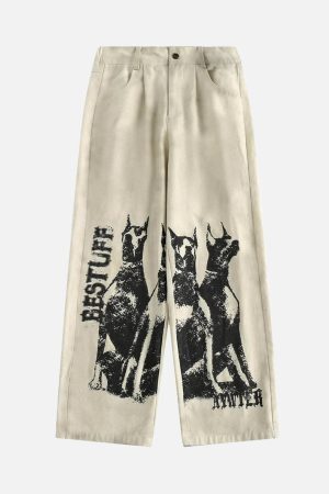 Concert Outfit Urban Doberman Wide-Leg Pants