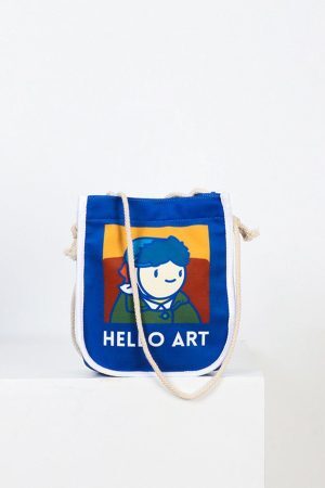 Concert Outfit Van Gogh Cartoon Printed Crossbody Bag