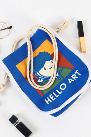 Concert Outfit Van Gogh Cartoon Printed Crossbody Bag