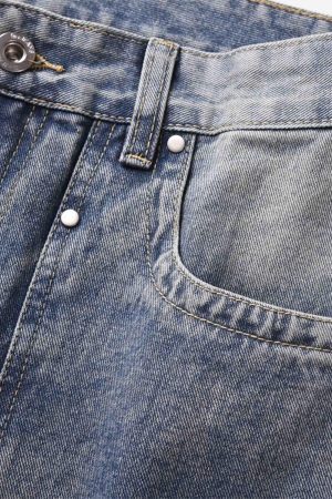 Concert Outfit Versatile Multi-Pocket Straight-Leg Jeans