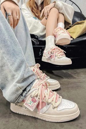 Concert Outfit Versatile Rose Stamp Print Board Casual Shoes