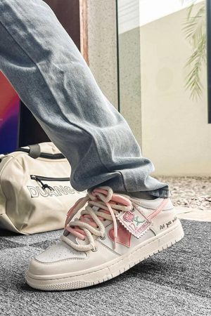 Concert Outfit Versatile Rose Stamp Print Board Casual Shoes