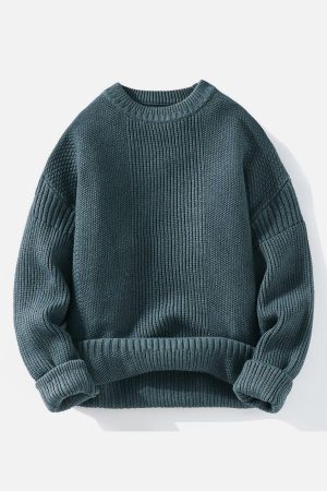 Concert Outfit Vertical Striped Knit Sweater