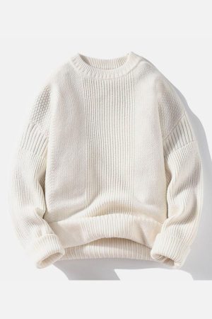 Concert Outfit Vertical Striped Knit Sweater