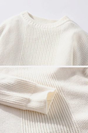 Concert Outfit Vertical Striped Knit Sweater