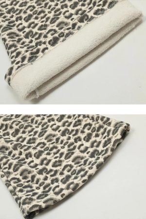 Concert Outfit Vinatge Leopard Horn Fleece Pants