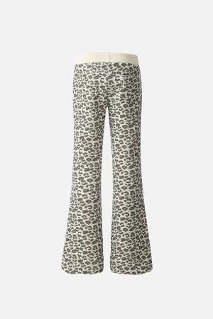 Concert Outfit Vinatge Leopard Horn Fleece Pants