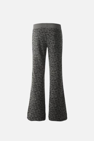Concert Outfit Vinatge Leopard Horn Fleece Pants