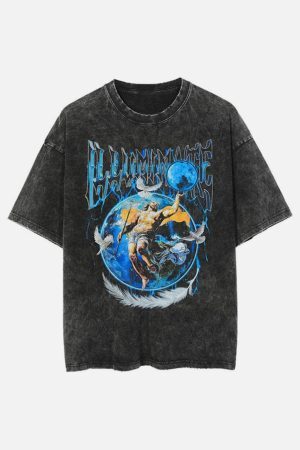 Concert Outfit Vintage Brave Earth Cotton Washed Graphic Tee