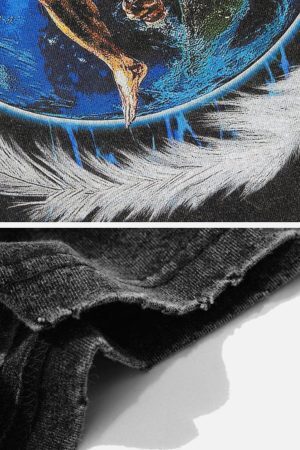 Concert Outfit Vintage Brave Earth Cotton Washed Graphic Tee