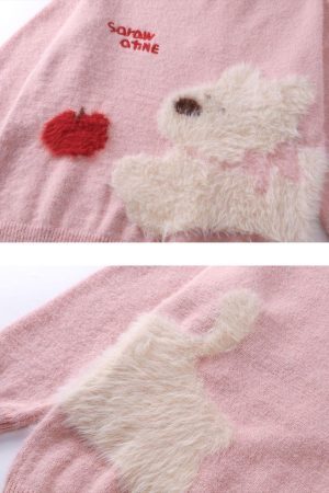 Concert Outfit Vintage Cartoon Little Dog Leisure Sweater