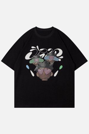 Concert Outfit Vintage Cartoon Print Tee