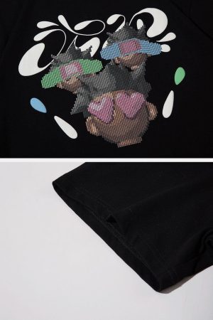 Concert Outfit Vintage Cartoon Print Tee