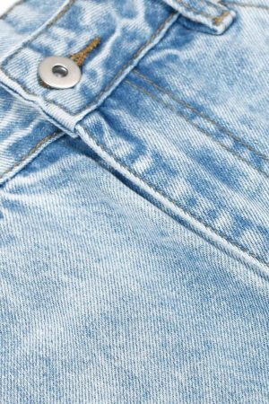 Concert Outfit Vintage Classic Washed Light Blue Jeans
