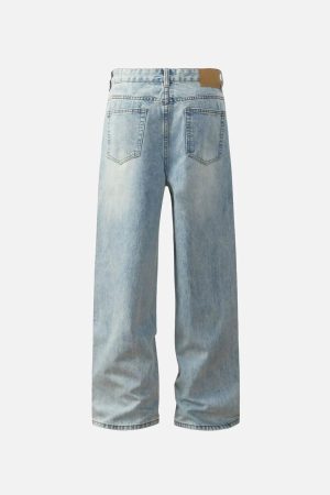 Concert Outfit Vintage Classic Washed Light Blue Jeans