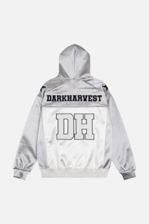 Concert Outfit Vintage Collision Color Letter Embroidery Hoodie