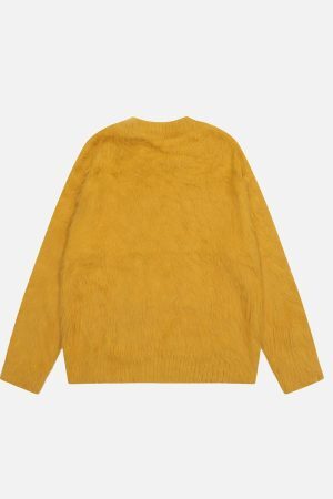 Concert Outfit Vintage Contrast Letter Sweater