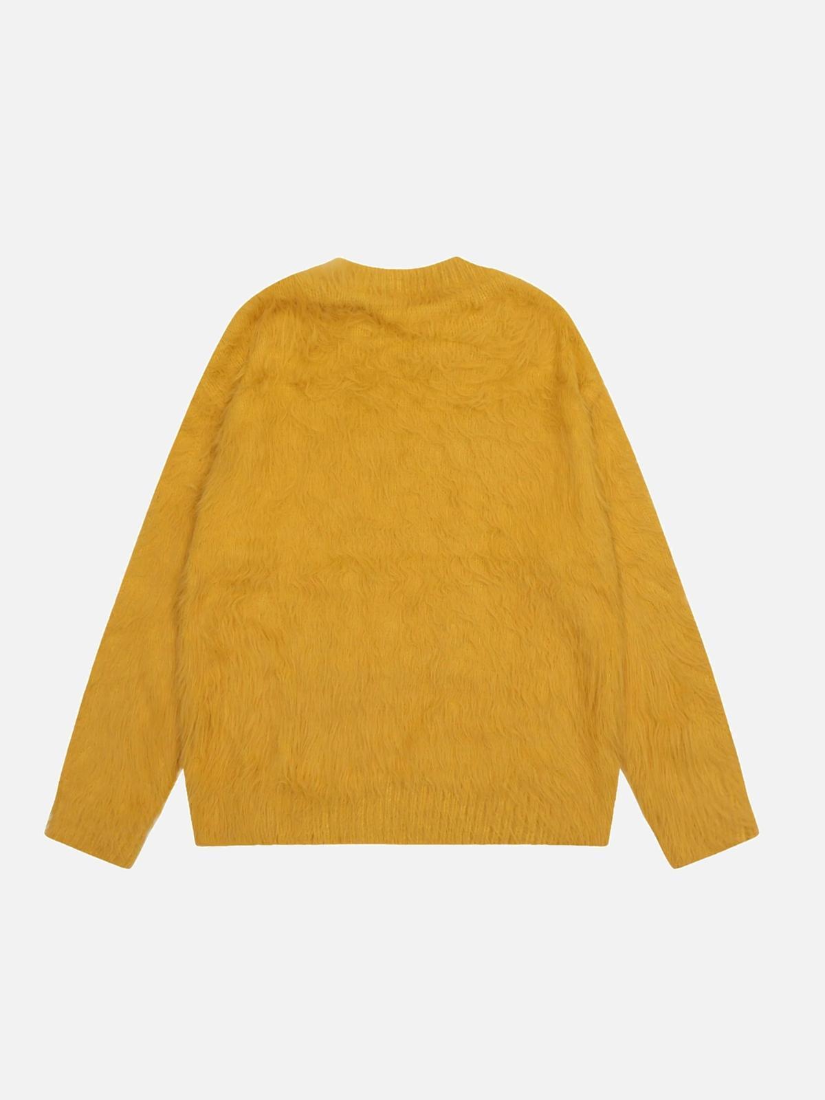 Concert Outfit Vintage Contrast Letter Sweater Concert Outfit Vintage Contrast Letter Sweater