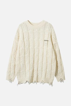 Concert Outfit Vintage Curled dough twists Damage Flow Sweater