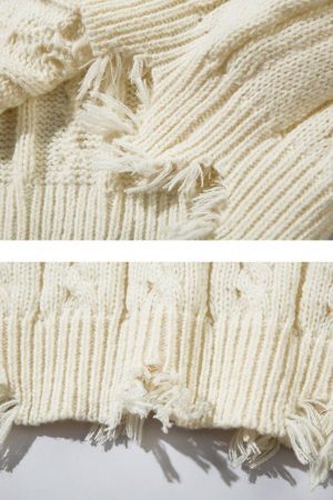 Concert Outfit Vintage Curled dough twists Damage Flow Sweater