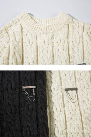 Concert Outfit Vintage Curled dough twists Damage Flow Sweater